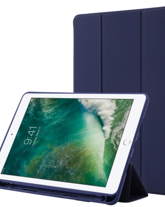 Apple iPad 10.2 atverčiamas dėklas knygutė Smart Soft, mėlynas - mobdalys.lt