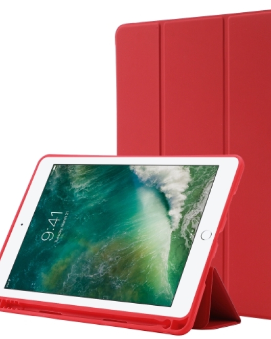 Apple iPad 10.2 atverčiamas dėklas knygutė Smart Soft, raudonas