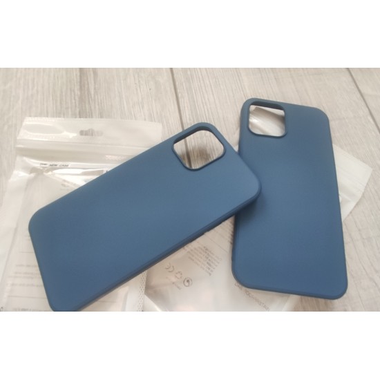 Apple iPhone 12 Pro silikoninis dėklas matinis mėlynas