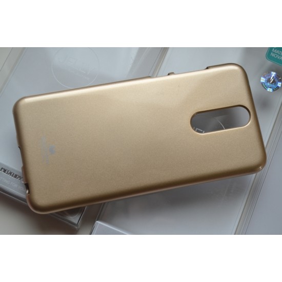 Huawei Mate 10 Lite silikoninis dėklas Mercury Jelly Case, gold