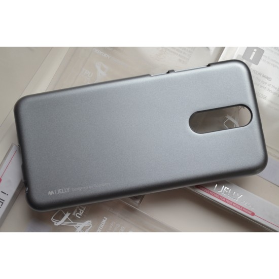 Huawei Mate 10 Lite silikoninis dėklas Mercury i-Jelly Case, grey