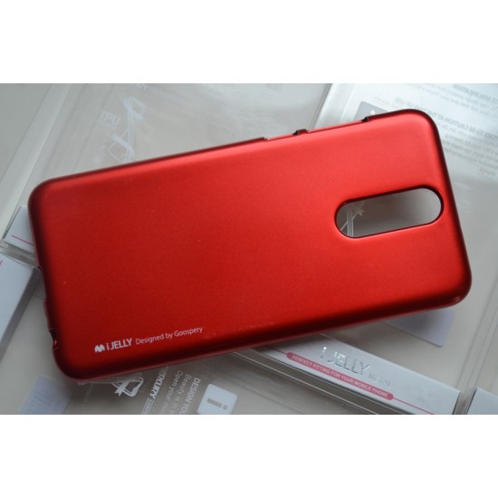 Huawei Mate 10 Lite silikoninis dėklas Mercury i-Jelly Case, red