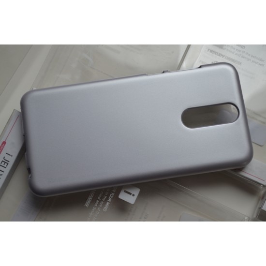 Huawei Mate 10 Lite silikoninis dėklas Mercury i-Jelly Case, silver