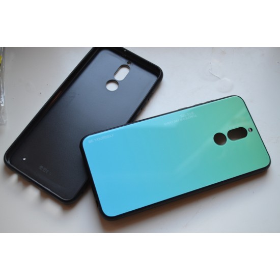 Huawei Mate 10 Lite dėklas nugarėlė Glass Case, green-blue