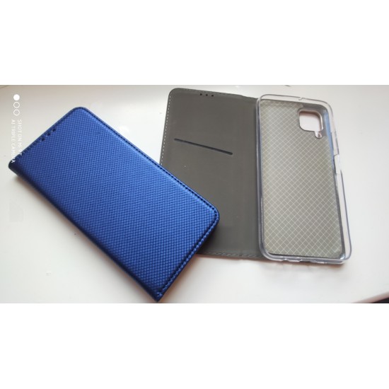 Huawei P40 Lite dėklas knygutė Magnetic, mėlynas