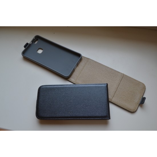 Huawei P10 Lite dėklas, atverčiamas vertikaliai, grey