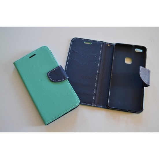 Huawei P10 Lite dėklas knygutė Fancy, mint