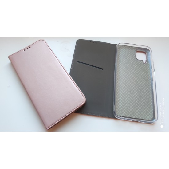 Huawei P40 Lite dėklas knygutė Magnetic, rausvas