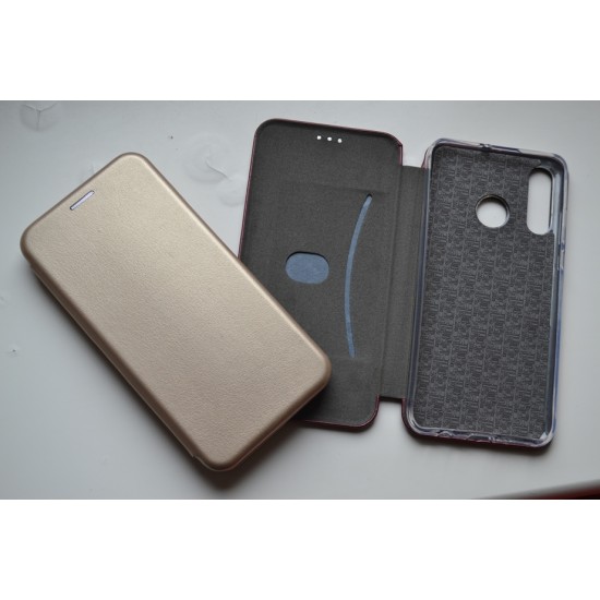 Huawei P30 Lite dėklas knygutė Diva, auksinis