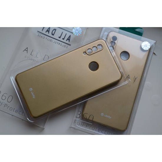 Huawei P30 Lite dėklas nugarėlė Jelly, auksinis