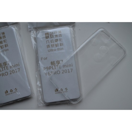 Huawei P9 Lite Mini silikoninis plonas dėklas, skaidrus