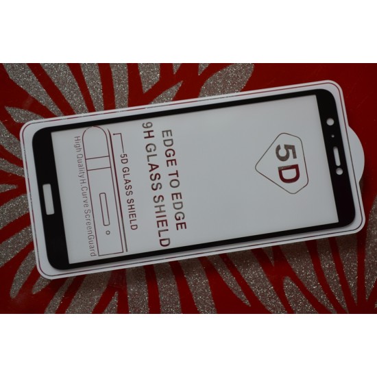 Huawei P Smart apsauginis grūdintas ekrano stiklas, pilnas 5D, black