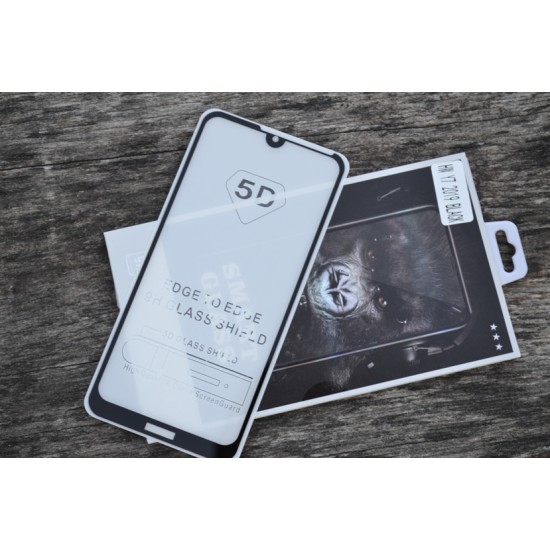 Huawei Y7 2019 apsauginis pilnas grūdintas ekrano stiklas 5D, juodas