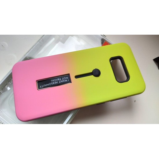 Samsung Galaxy S8 dėklas Vennus Ring Case, geltonas-rožinis