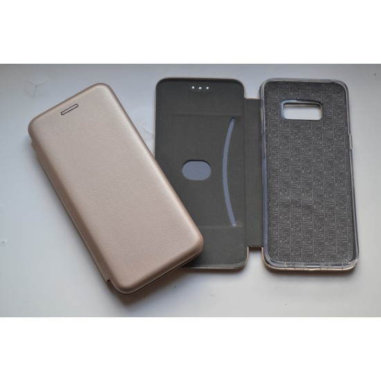 Samsung Galaxy S8 dėklas knygutė Diva, auksinis