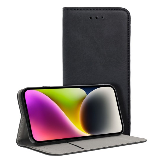 Huawei P40 Lite dėklas knygutė Magnetic, juodas