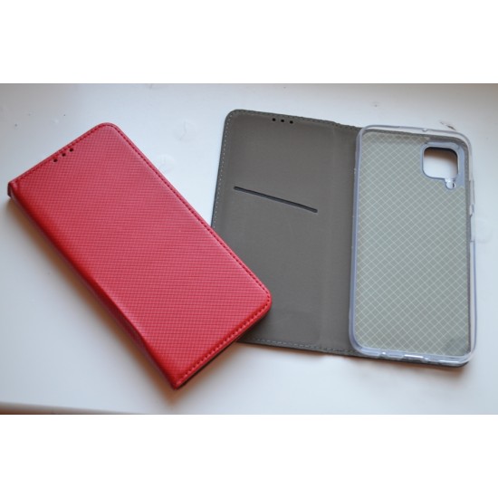 Huawei P40 Lite dėklas knygutė Magnet Book, raudonas