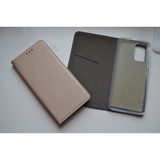 Xiaomi Redmi 12C dėklas knygutė Magnet Book, auksinis