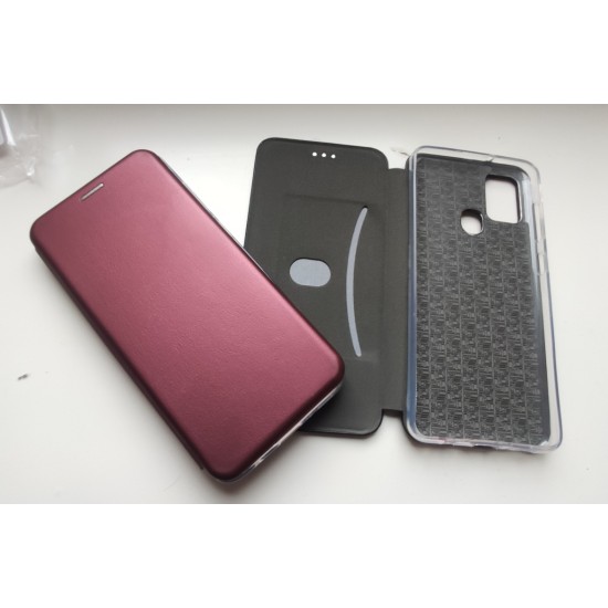Xiaomi Redmi 9C / Redmi 10A dėklas knygutė Elegance, bordo