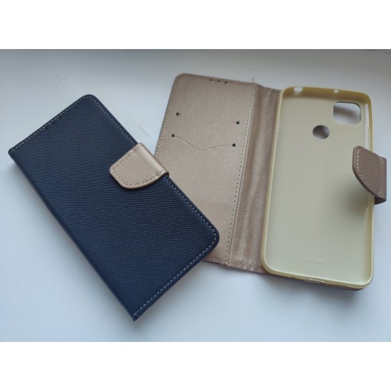 Xiaomi Redmi 9C / Redmi 10A dėklas knygutė Fancy, black-gold