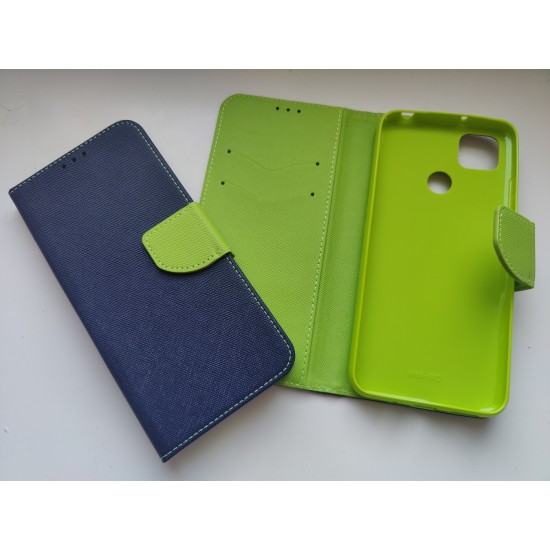 Xiaomi Redmi 9C / Redmi 10A dėklas knygutė Fancy, navy