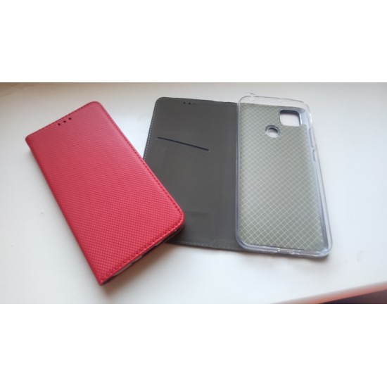 Xiaomi Redmi 9C / Redmi 10A dėklas knygutė Magnet Book, raudonas