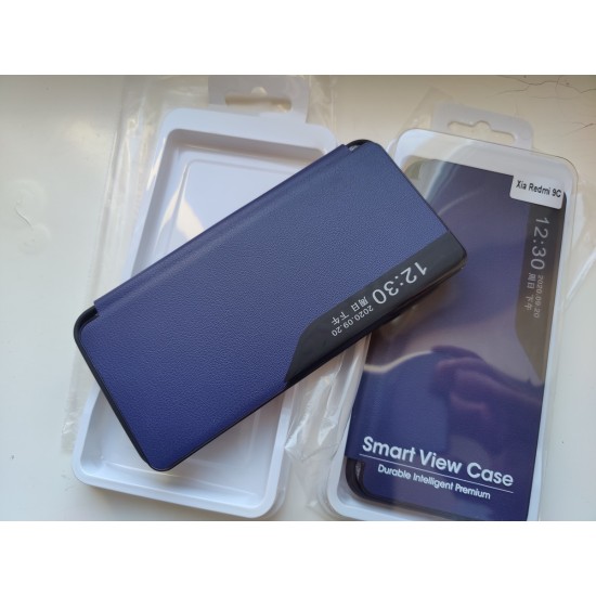 Xiaomi Redmi 9C / Redmi 10A dėklas knygutė View, mėlynas