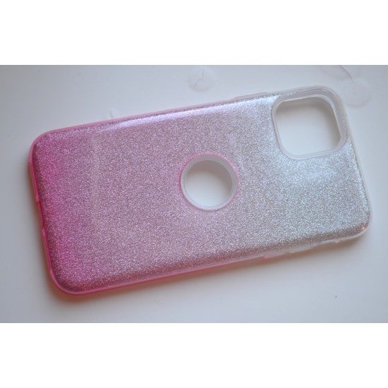 Apple iPhone 11 Pro Max silikoninis dėklas Bling, rožinis