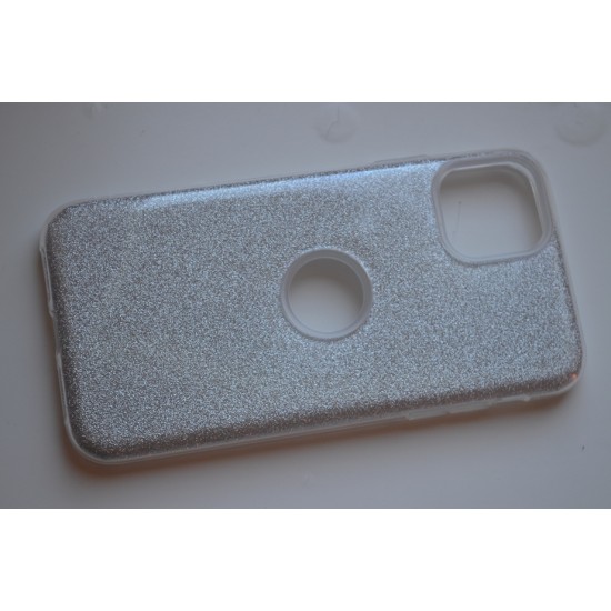 Apple iPhone 11 Pro Max silikoninis dėklas Shine, sidabrinis