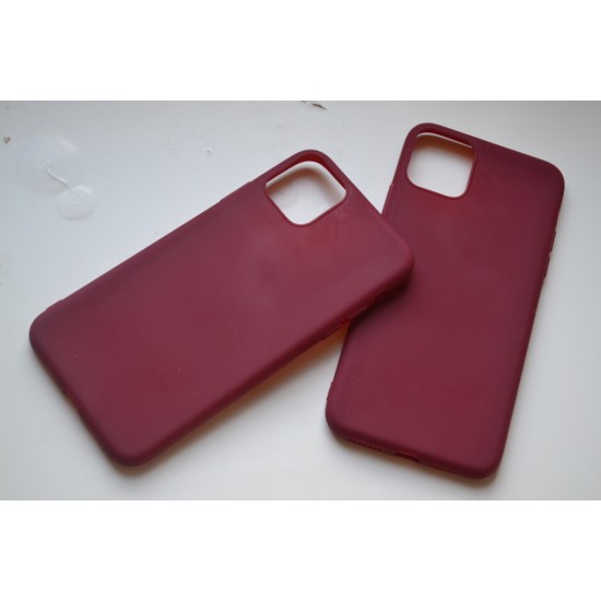 Apple iPhone 11 Pro Max silikoninis dėklas, matinis bordo
