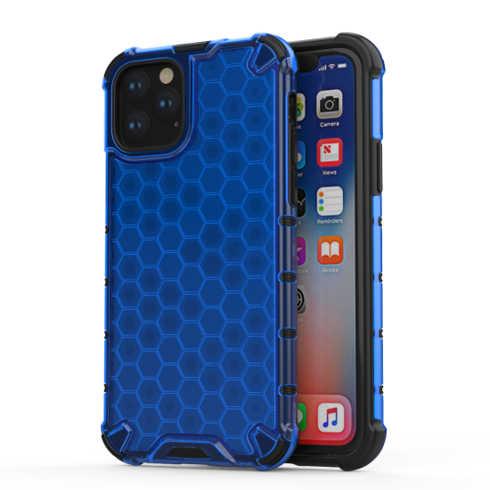 Apple iPhone 11 Pro dėklas nugarėlė Honeycomb, mėlynas