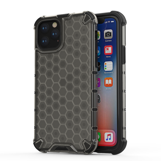 Apple iPhone 11 Pro dėklas nugarėlė Honeycomb, pilkas