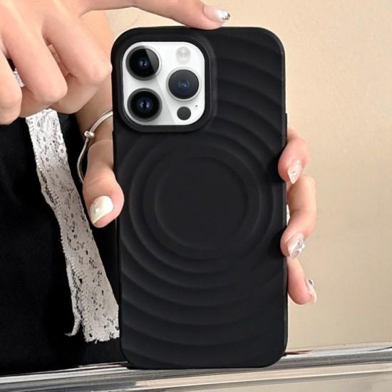 Apple iPhone 12 Pro silikoninis dėklas Frosted Wave Texture MagSafe