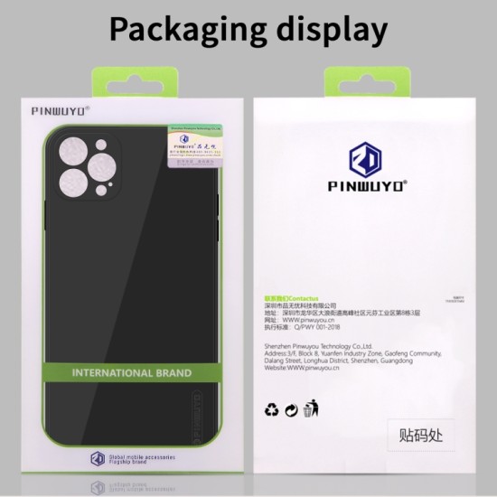 Apple iPhone 12 Pro silikoninis dėklas PINWUYO, juodas
