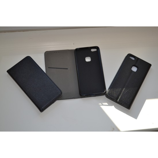 Huawei P10 Lite dėklas knygutė Magnet Book, black