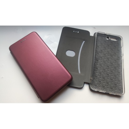 Huawei P10 dėklas knygutė Diva, bordo