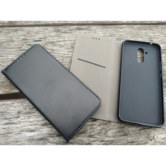 Huawei Mate 20 Lite dėklas knygutė su paslėptu magnetuku, juodas