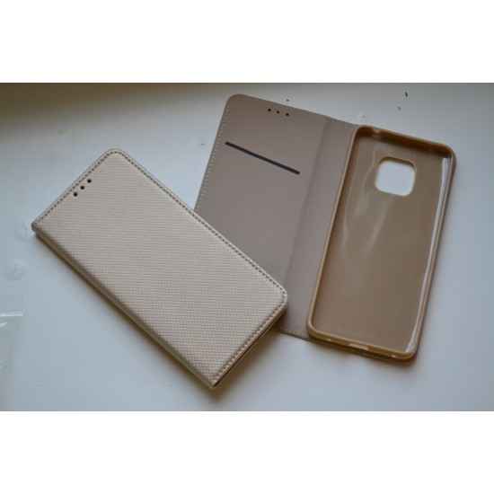 Huawei Mate 20 Pro dėklas knygutė Magnet Book, gold