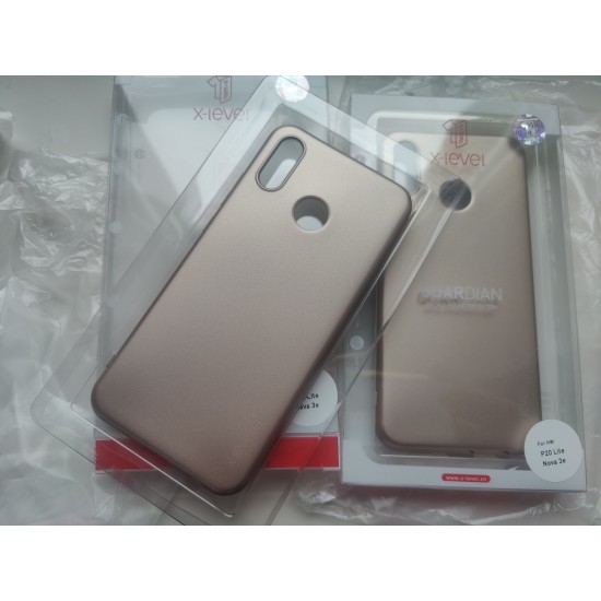 Huawei P20 Lite dėklas nugarėlė X-Level, auksinis