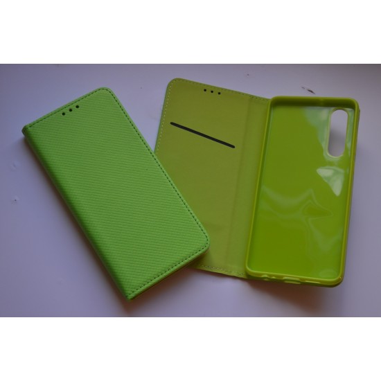 Huawei P30 dėklas knygutė Magnet Book, lime