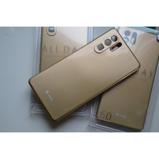 Huawei P30 Pro silikoninis dėklas Jelly, auksinis