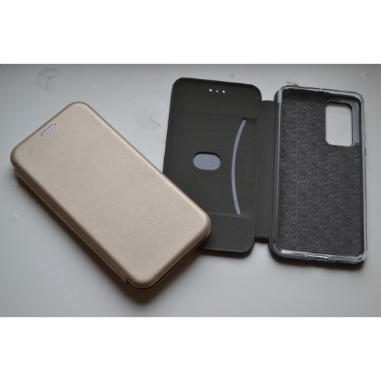 Huawei P40 dėklas knygutė Diva, auksinis