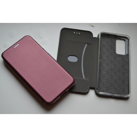 Huawei P40 dėklas knygutė Diva, bordo