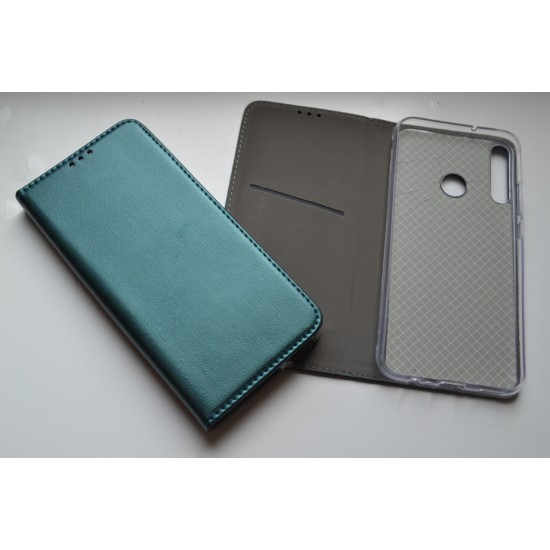 Huawei P40 Lite E dėklas knygutė Elegance, žalias