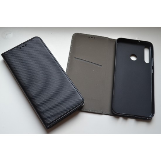 Huawei P40 Lite E dėklas knygutė Magnet book, juodas