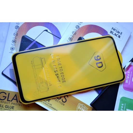 Huawei P40 Lite E apsauginis grūdintas ekrano stiklas 5D, juodas