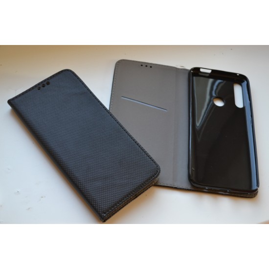Huawei P Smart Z / Honor 9X dėklas knygutė Magnet Book, juodas