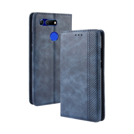 Huawei Honor View 20 dėklas knygutė, mėlynas