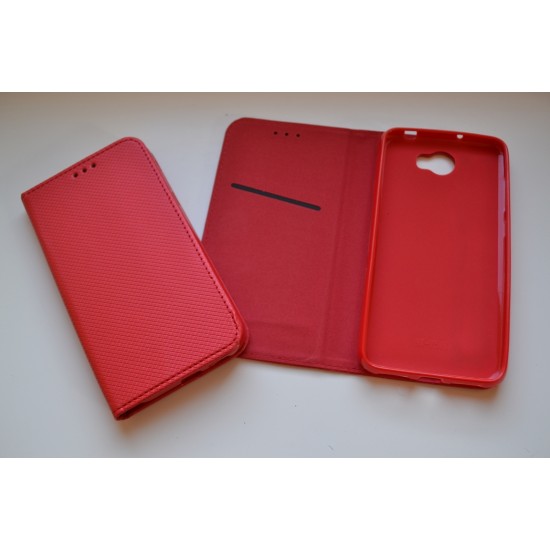 Huawei Y5II (Y5-2) dėklas knygutė, raudonas