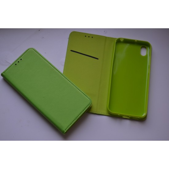 Huawei Y5 2019 / Honor 8S dėklas knygutė Magnet Book, lime